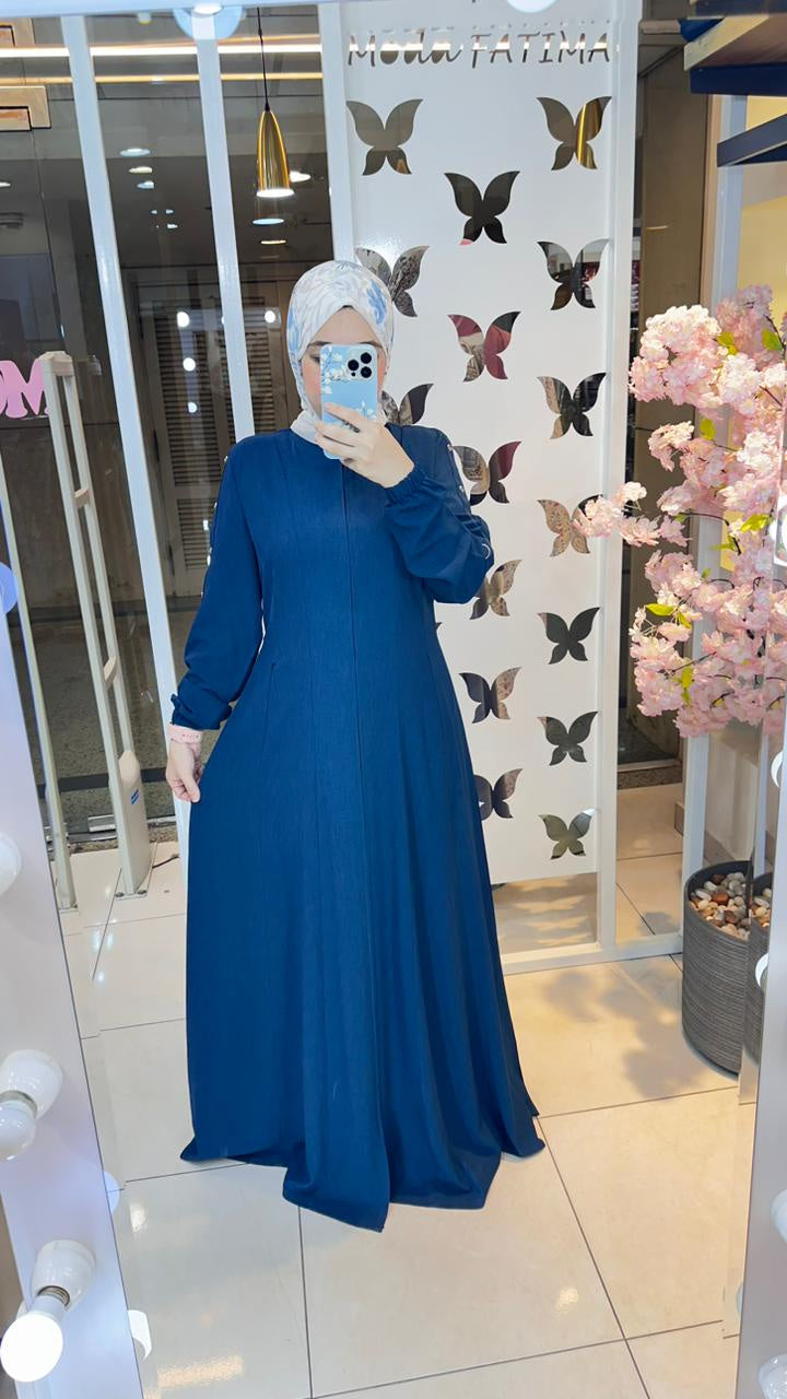 Abaya Linen Dark Blue 25328