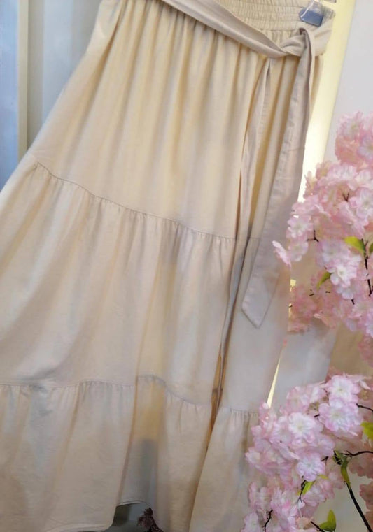 Skirt Linen Beige 25334