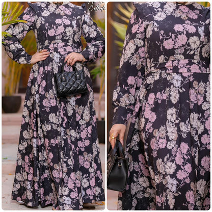 Malvena Printed Crepe Dress