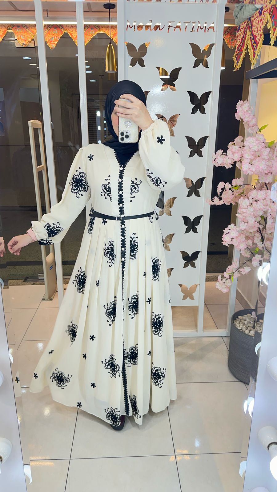 Opal Embroidered Chiffon Dress Off White
