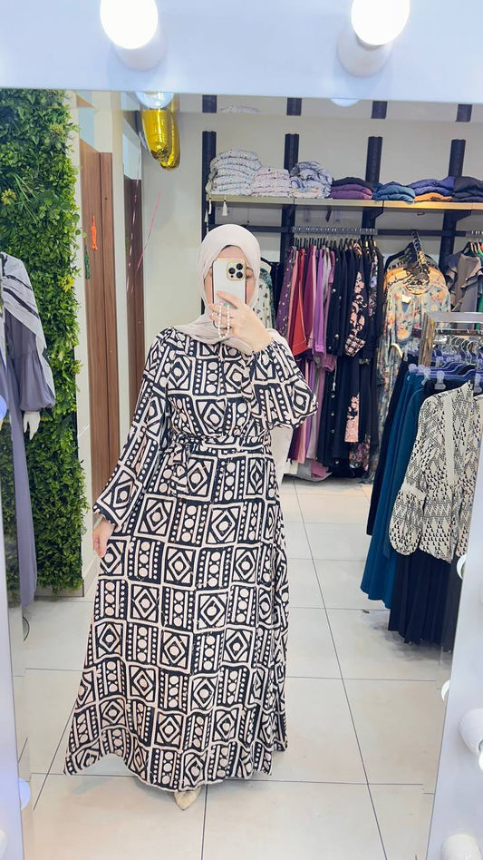 Dress Satin Black 25319