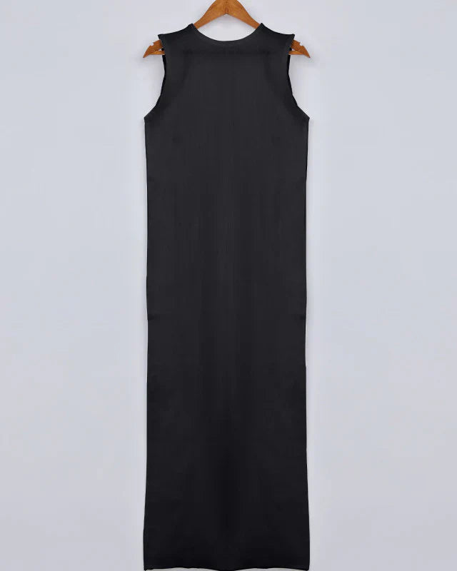 Basic Dress Double Turkish Sleeveless