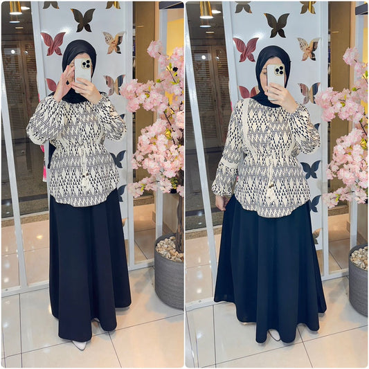 Skirt Scuba Crepe Black 25370