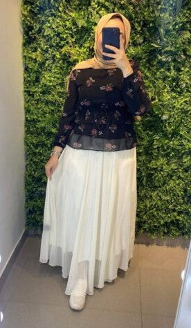 Skirt Chiffon Off-White 20064