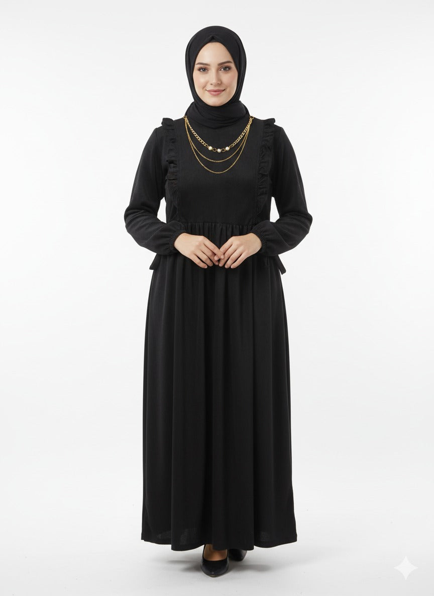 Godan Suede Bow Dress - Black