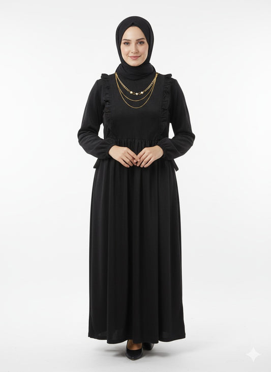 Godan Suede Bow Dress - Black