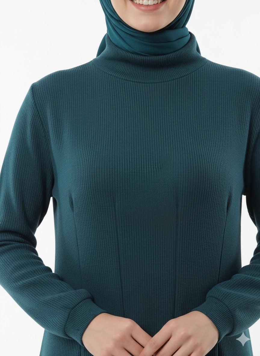 Basic Wool Top with Neckline - Genzary