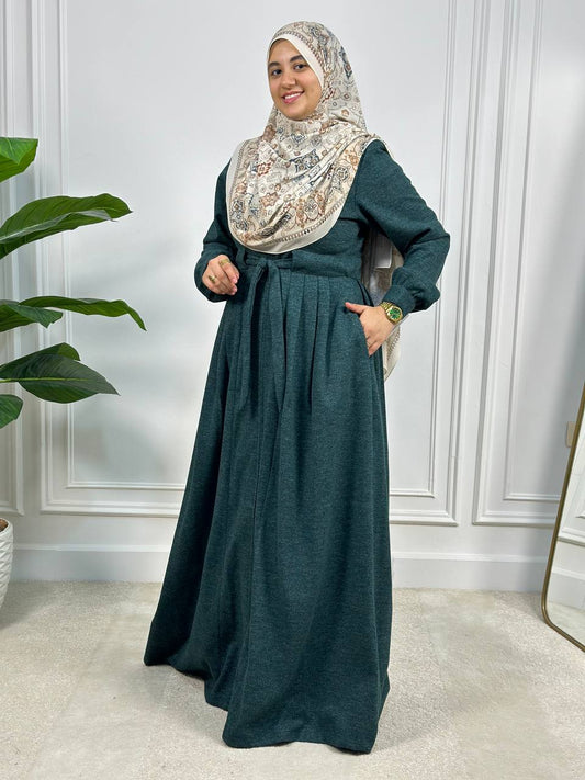 Lazord Wool Maxi Dress -  Olive