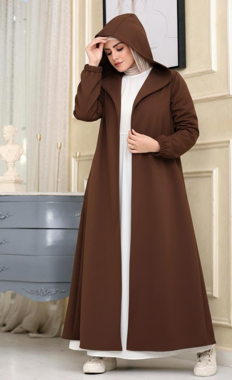 Waterproof Coat with hood - Brown