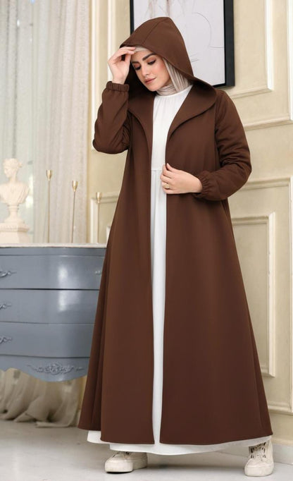 Waterproof Coat with hood - Brown