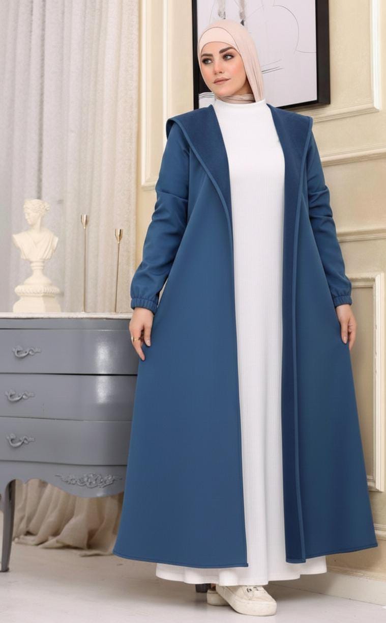 Waterproof Coat with hood  - Navy Blue