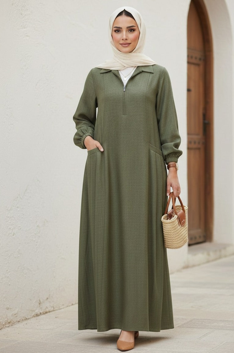 Rehana dress -Olive