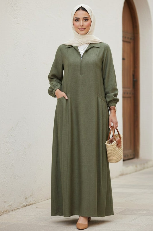 Rehana dress -Olive