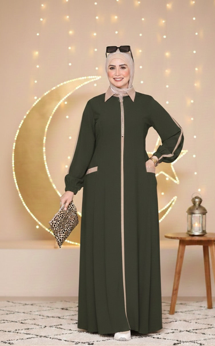 Tulip Abaya -Olive