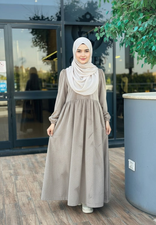 Bella Suede Dress - Light Brown