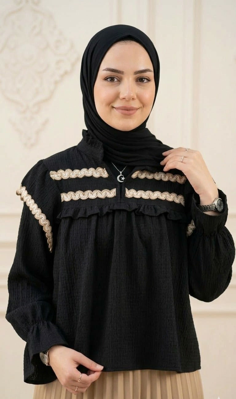 Dana Blouse-Black