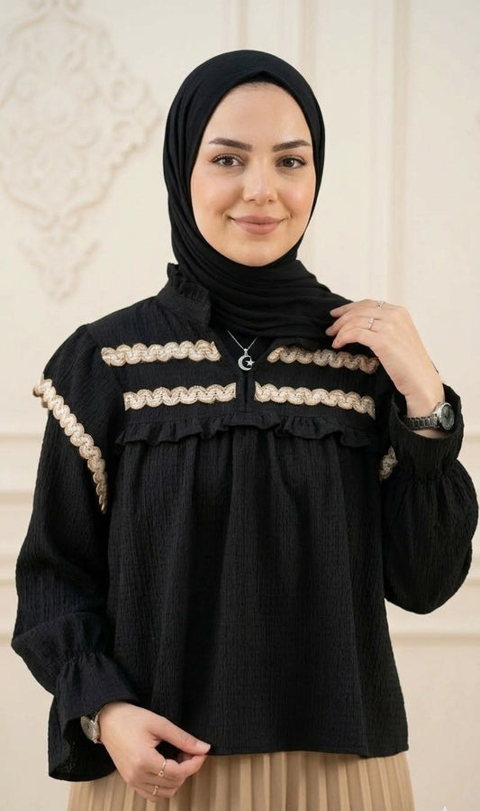 Dana Blouse-Black