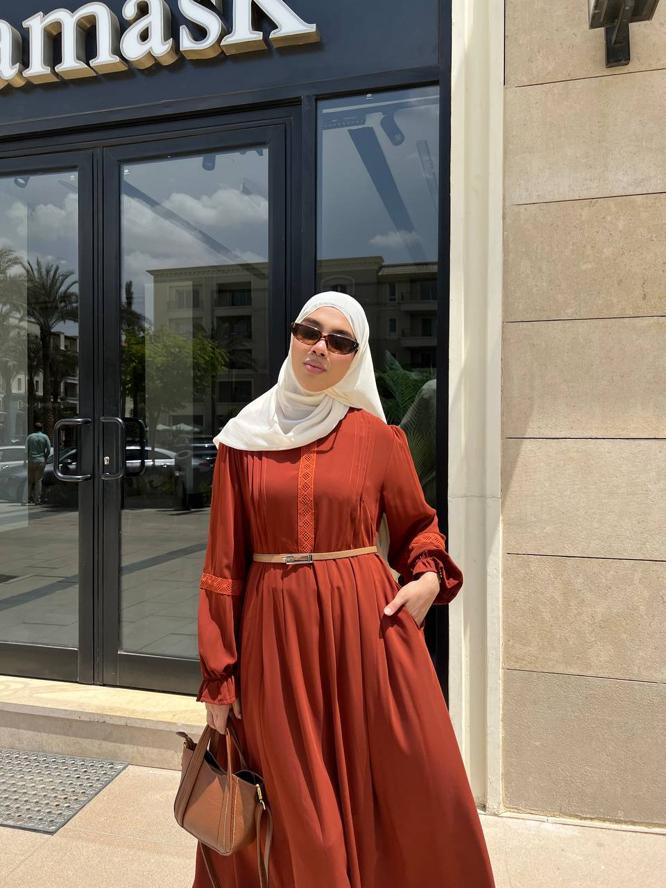 Reina Medina Ipek Guipure Dress