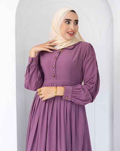 Rosa Pleated Crepe Dress
