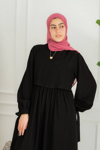 Dareen Crepe Dress-Black