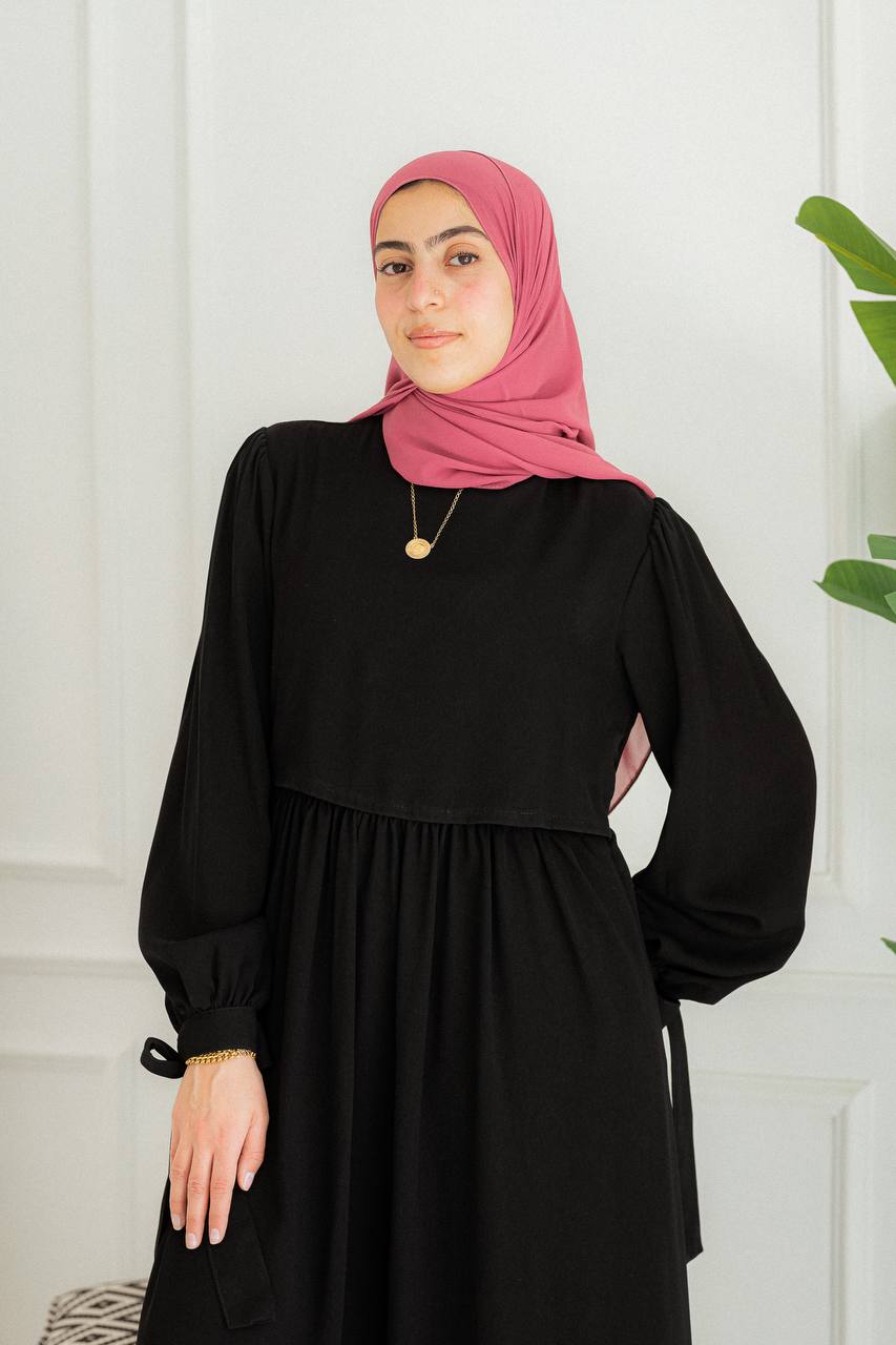 Dareen Crepe Dress-Black