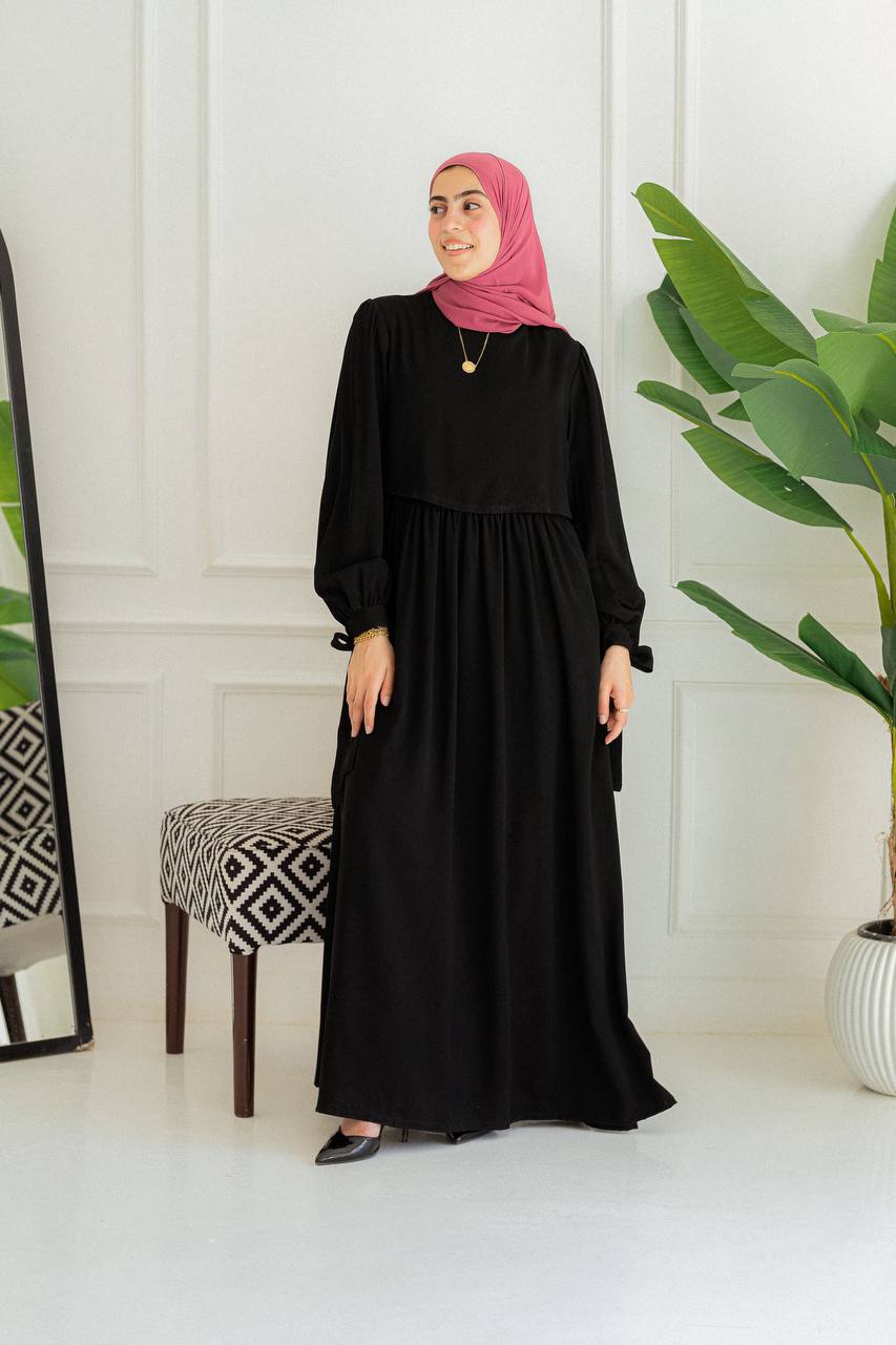 Dareen Crepe Dress-Black