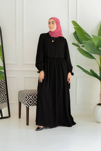 Dareen Crepe Dress-Black