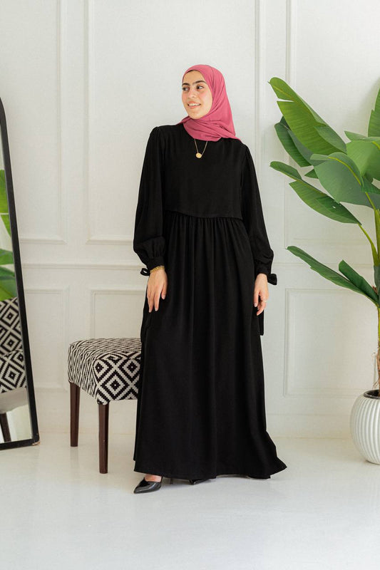 Dareen Crepe Dress-Black