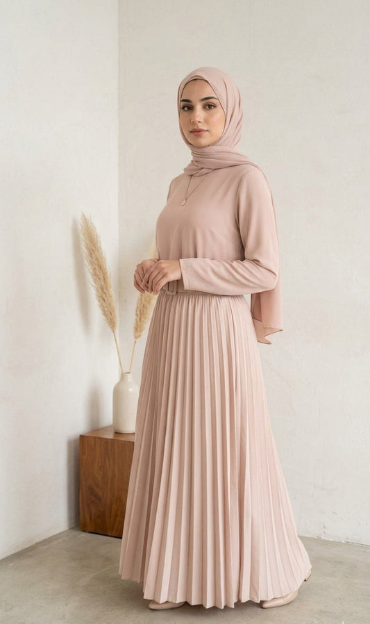 Plisse Skirt Rosaline-Beige