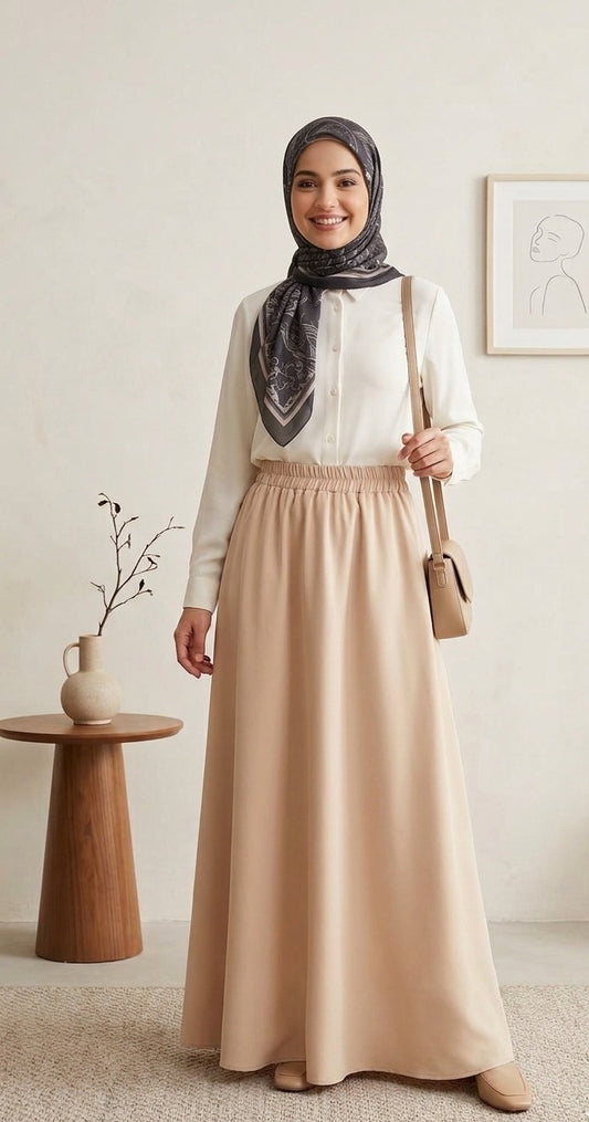 Rosaline Cloche Skirt-Beige