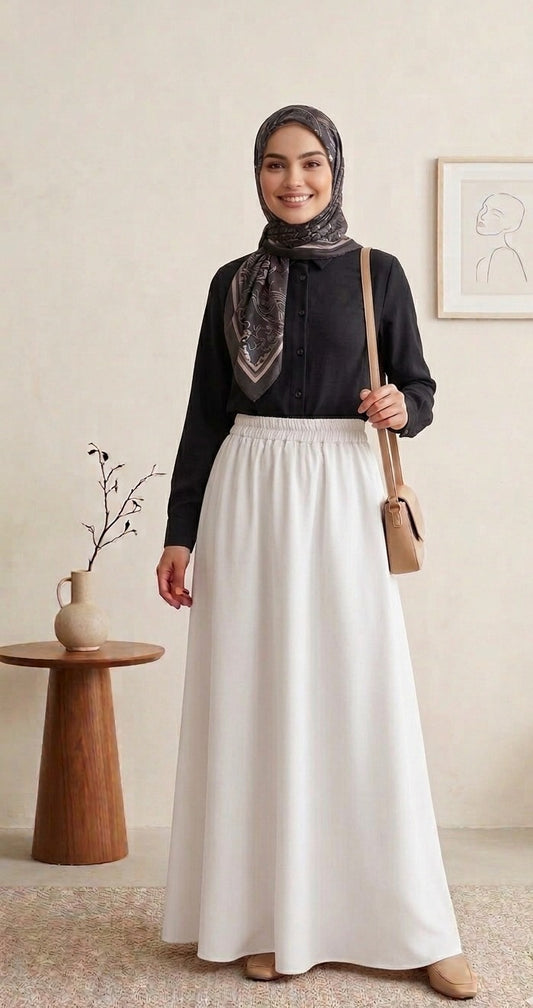 Rosaline Cloche Skirt-White