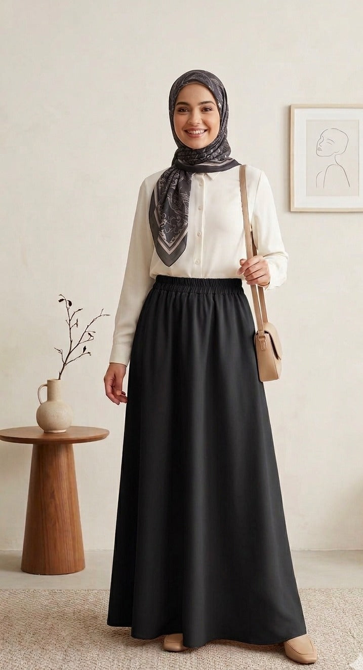 Rosaline Cloche Skirt-Black