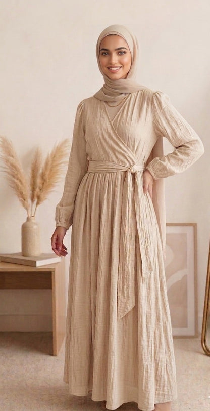 Olivia Dress-Beige
