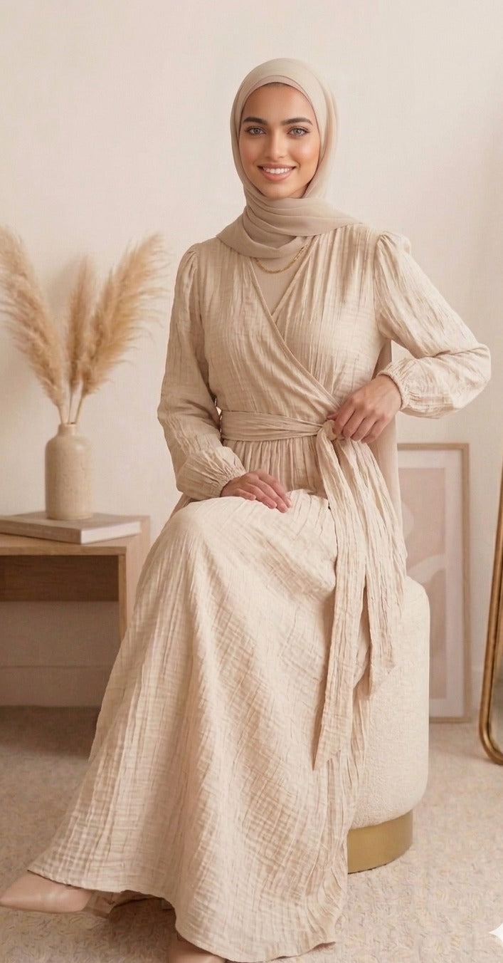 Olivia Dress-Beige
