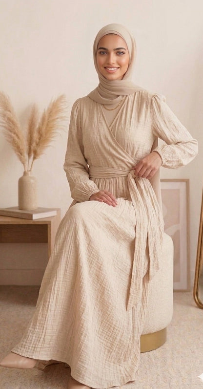 Olivia Dress-Beige
