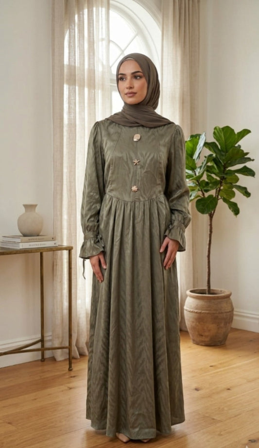Moug Jacquard Dress-Mint