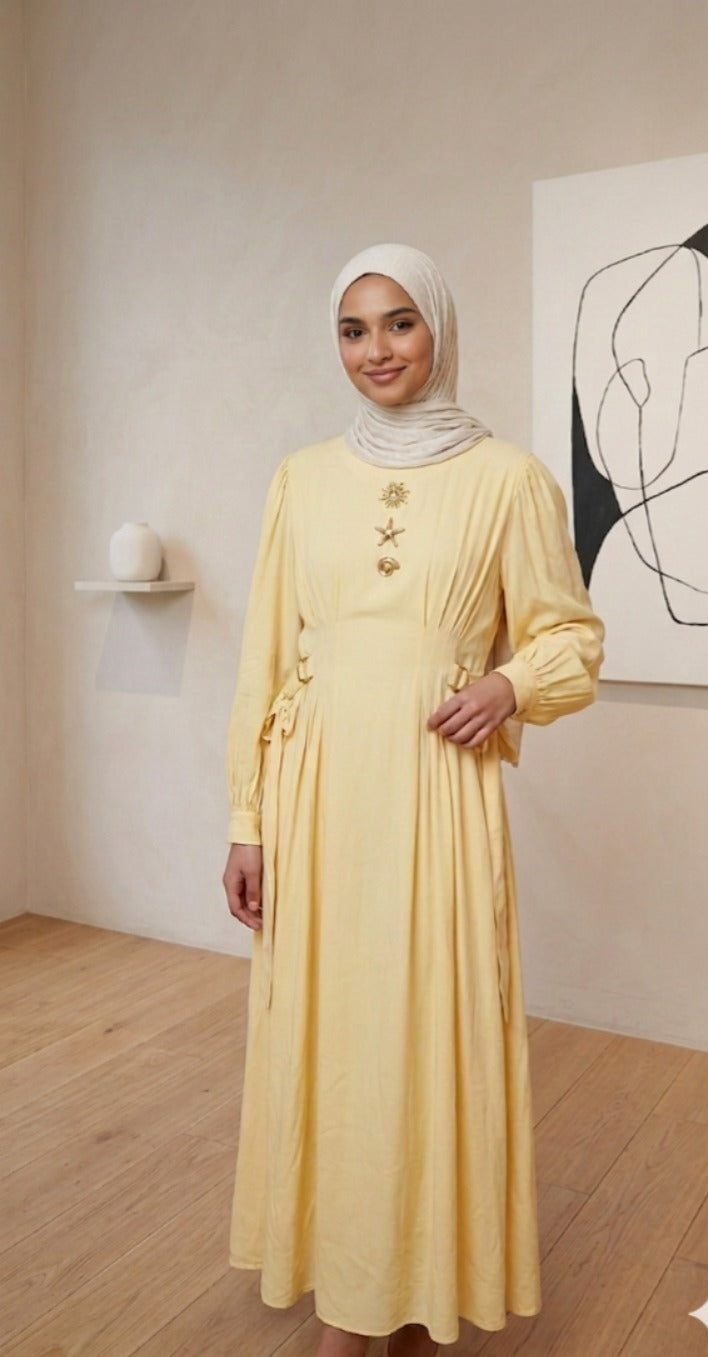 Ryana Dress-Yellow