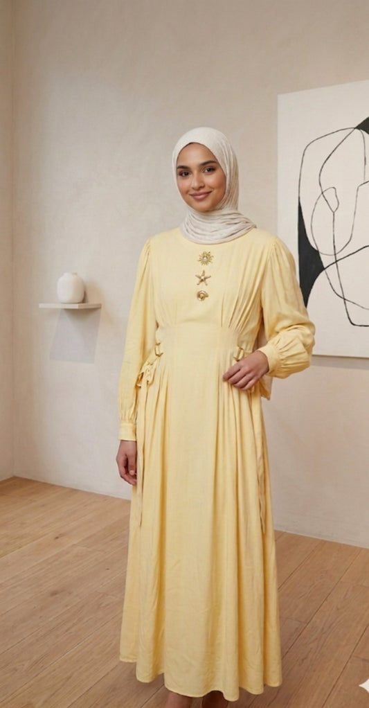 Ryana Dress-Yellow