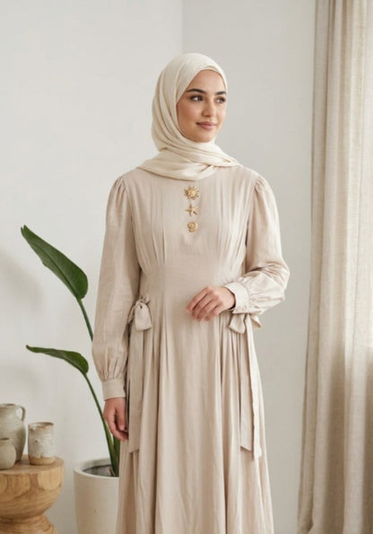 Ryana Dress-Beige