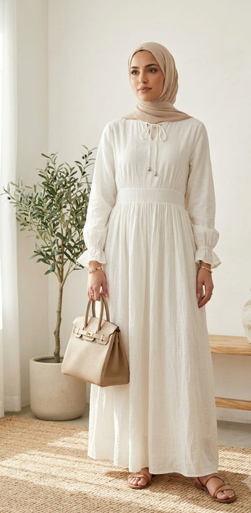 Saja dress -White
