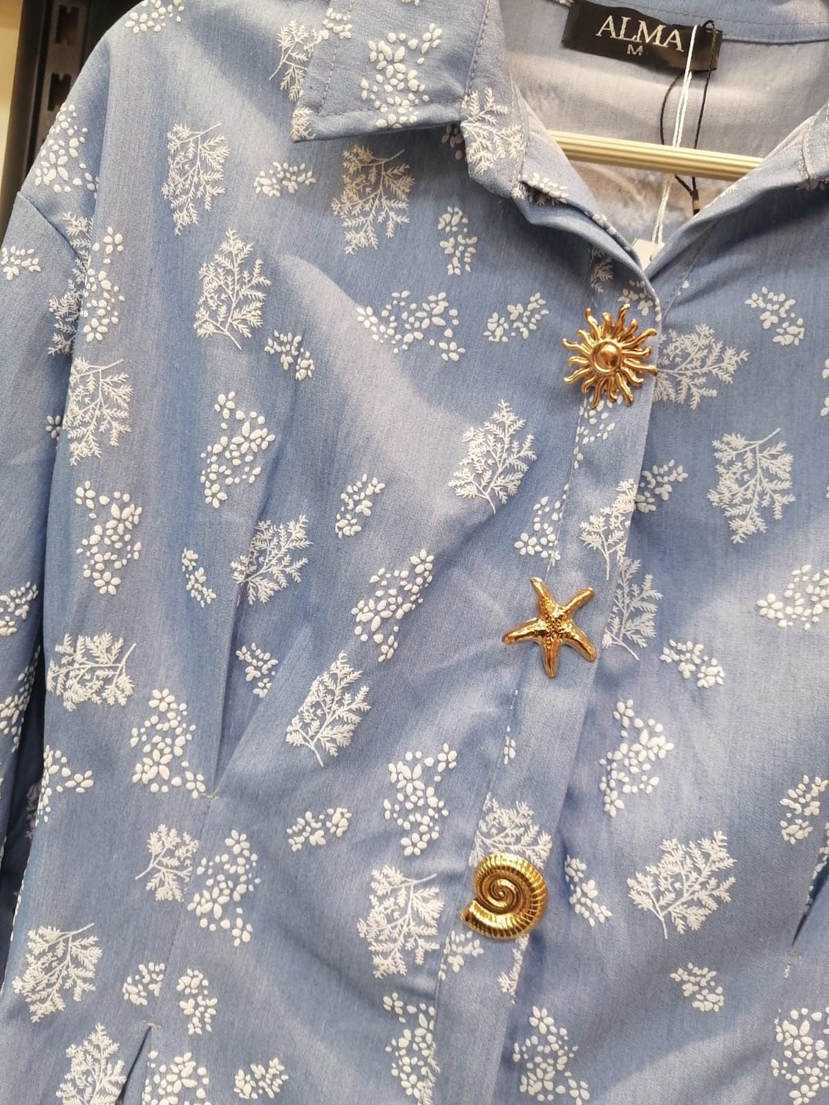 Camilia Printed Denim Shirt