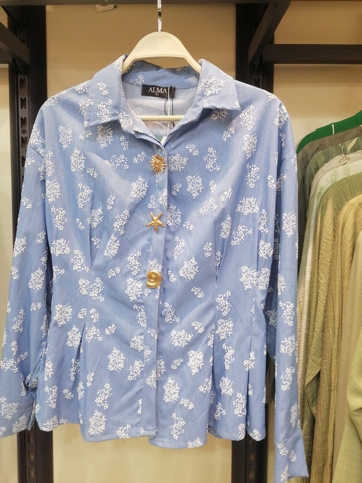 Camilia Printed Denim Shirt