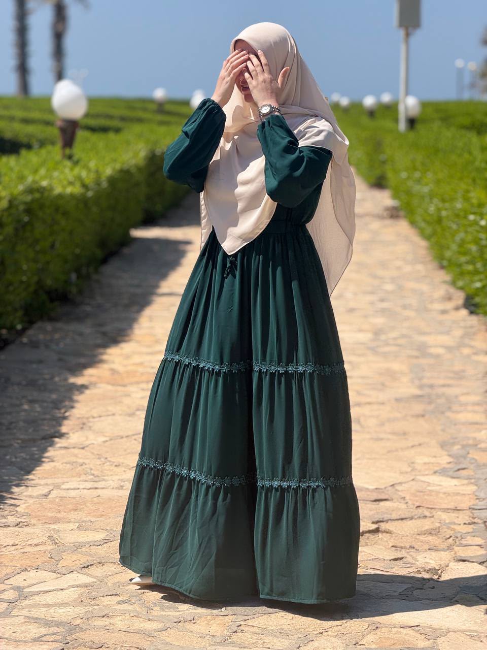 Jumana Dress - Dark Green