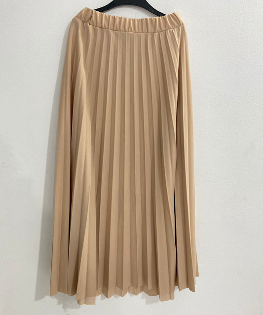 Skirt Scuba Plisse Beige 25505