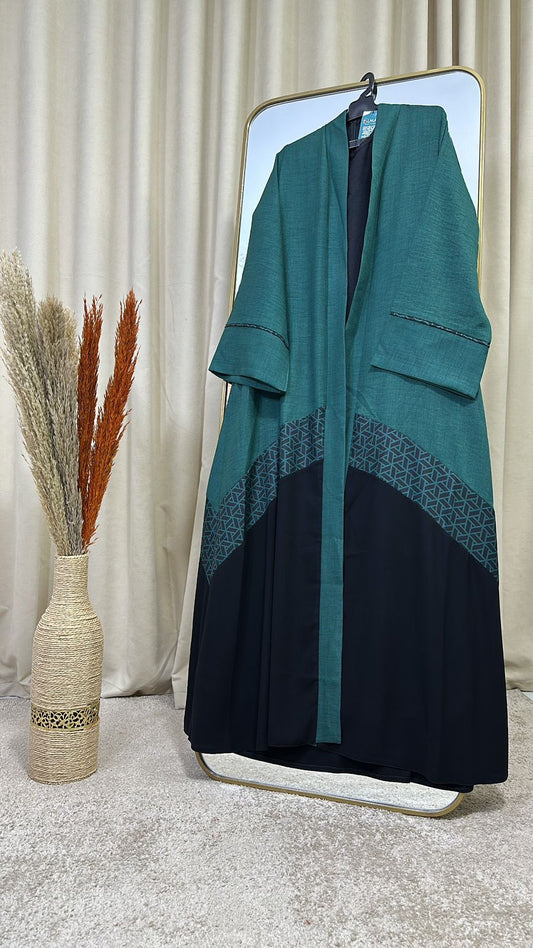 Cardigan Set Linen Green 25406