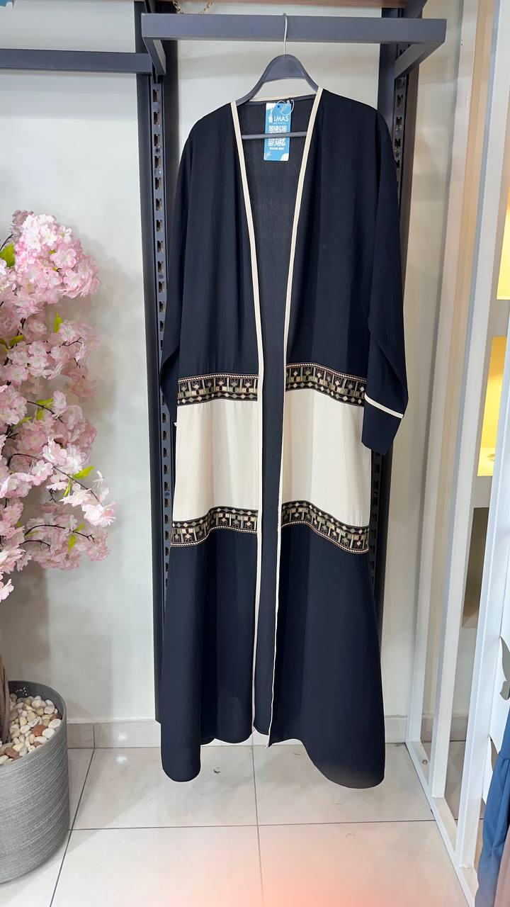 Cardigan Crepe Embroidered Black