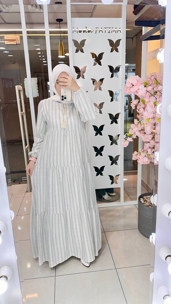 Talia Striped Linen Dress