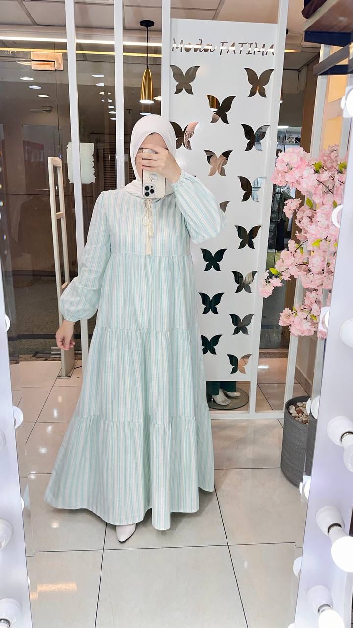 Talia Striped Linen Dress