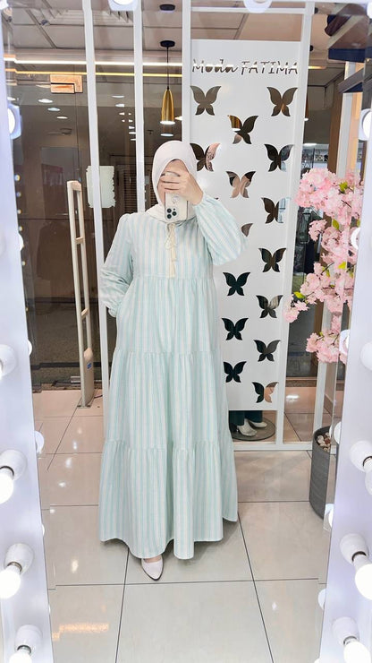 Talia Striped Linen Dress