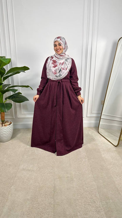 Lazord Wool Maxi Dress - Dark Red